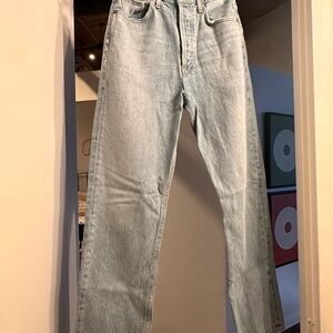 Agolde Women’s Light Wash Straight Jeans